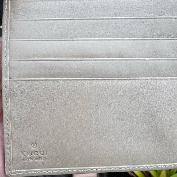 Authentic Vintage Gucci Suede leather bi-fold wallet with Gucci beige/cream box - Picture 8 of 15